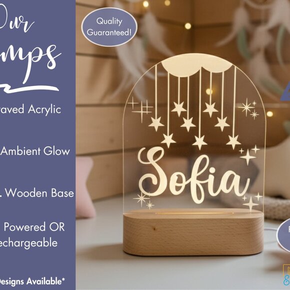 Star Night Light – Personalized LED Room Decor for Kids - Picture 3 of 8